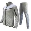 Men's Colorblock Zipper Sweatshirt Hoodie Men's Sports Large Size Casual Sweatshirt And Trousers Set