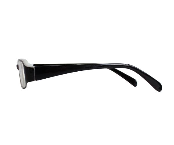 Bayline Reading Glasses White Bicolor Square Unisex 892 Black x [Bayline] (Prescription Glasses) (+2.0, White)