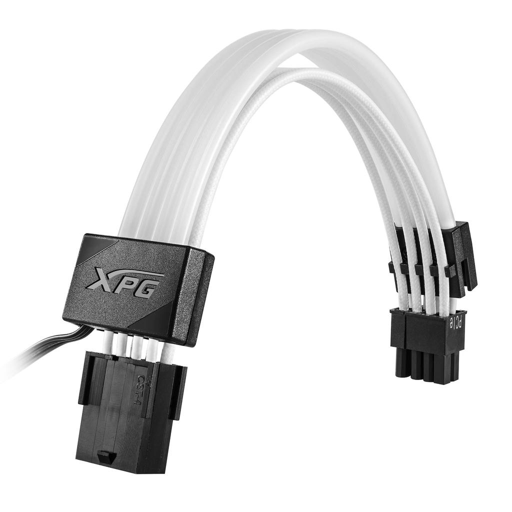 XPG PRIME ARGB EXTENSION CABLE VGA Power Extension Cable with 12 Addressable RGB - 8-pin [Equipped LEDs] ARGBEXCABLE-VGA-BKCWW