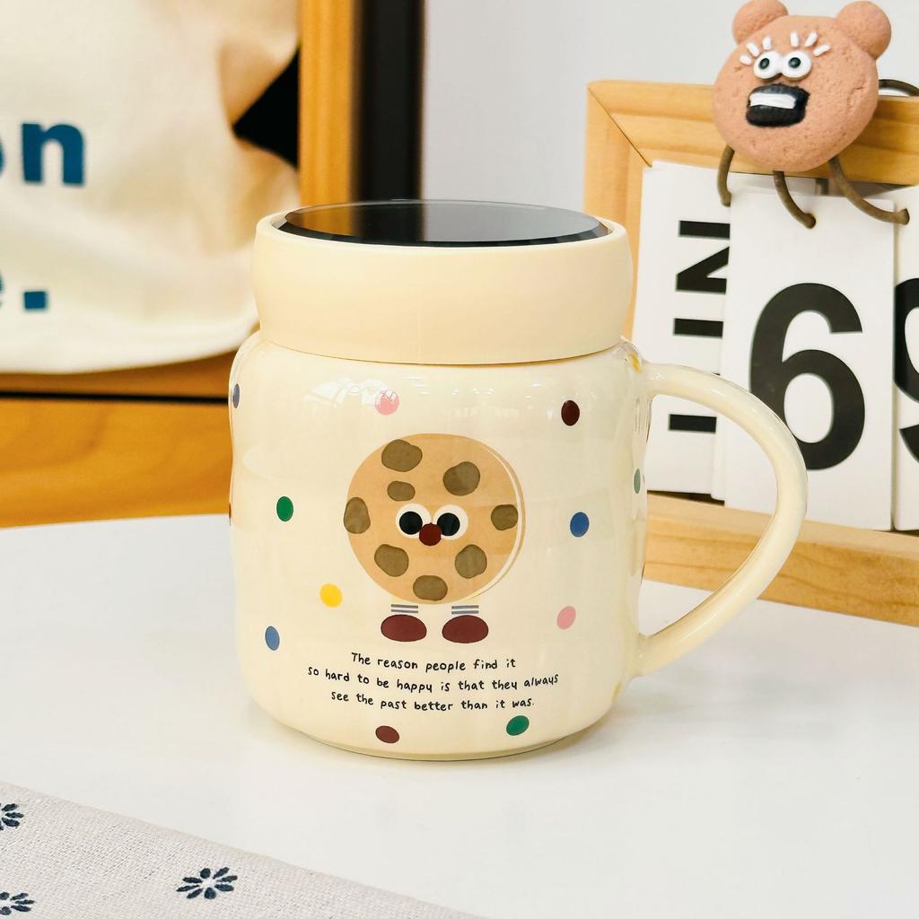 Creative Cartoon Cute Three dimensional Rabbit Ceramic Cup with Lid for Women Playing with Fun Rabbit High Looking Office Household Water Cup