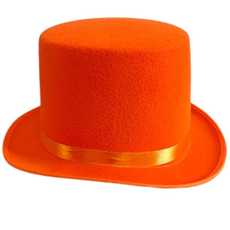 Sombrero de Copa de Mago para Cosplay Fieltro Gorro de Mago Accesorio para Disfrazar Adultos Adolescentes