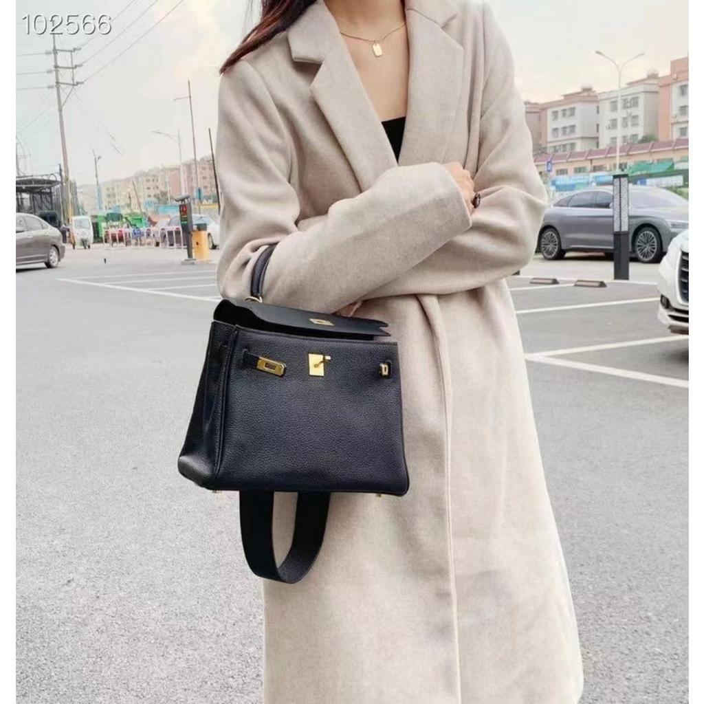 2026 nova bolsa de couro togo com alça larga para ombro, bolsa de mão de couro bovino de primeira camada, bolsa feminina original para ombro único e transversal