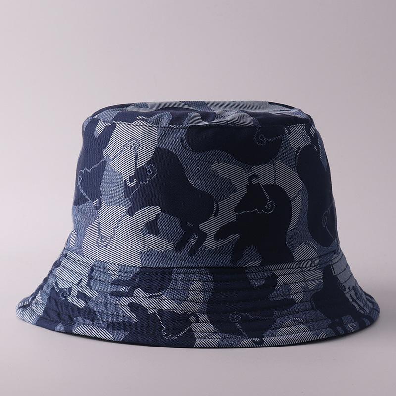 Digital printing small edge bucket hat spring and summer double-sided can wear outdoor sunshade basin hat spot