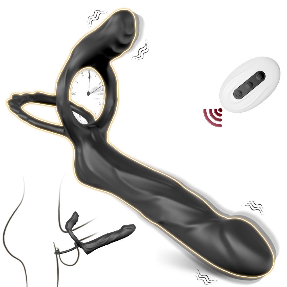 Anal Plug Dildo Vibrating Double Penetration Butt Plug Vibrator Cock Ring For Men Strap On Penis Vagina Sex Toys For Couples