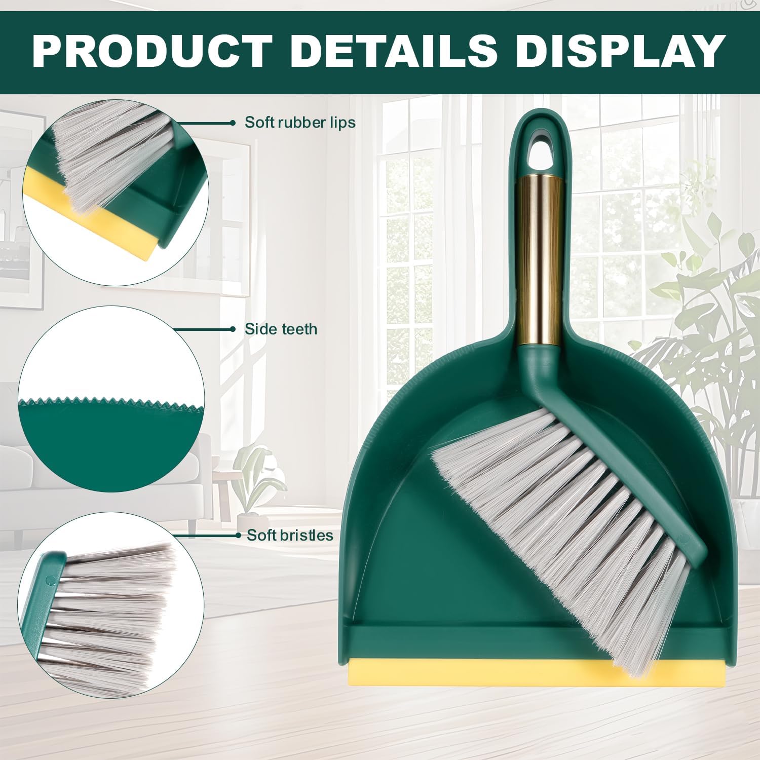 Small Broom and Dustpan Set Cleaning Brush, Dustpan Brush Set, Handheld Broom and Dustpan Set, Mini Handheld Home Desktop