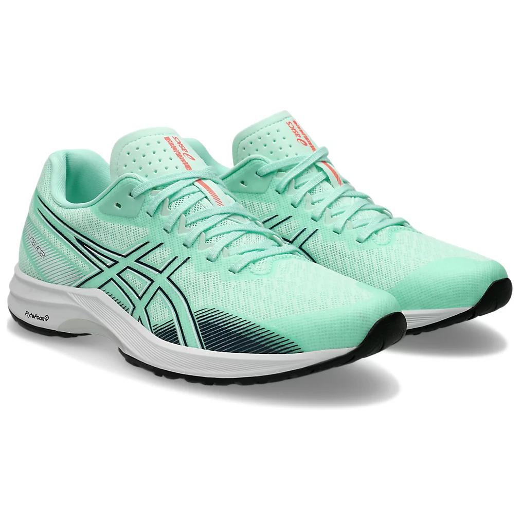 Asics Lyteracer 5 Comfortable Sports Low-Top Running Shoes Women sneaker White Green 1012B701-300