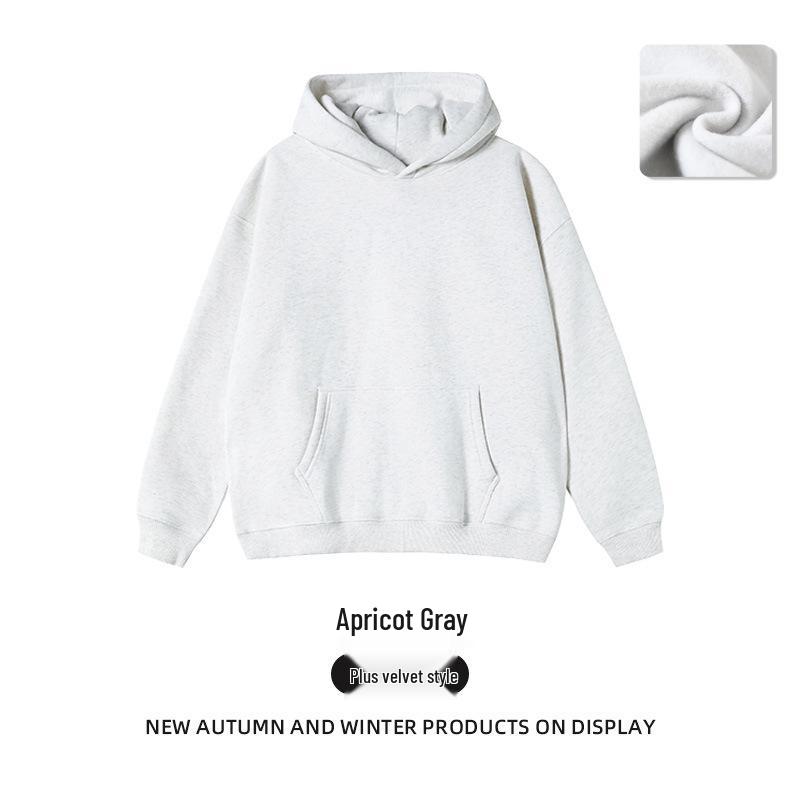 2025 Versatile Solid Color Loose Hooded Sweatshirt for Women - Korean Style Fleece Long Sleeve Jacket (Spring/Autumn)
