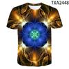 New Men Women Children Summer Flower 3D Print Short Sleeve T Shirt Fashion Casual Harajuku Streetwear Tops Cool Tees