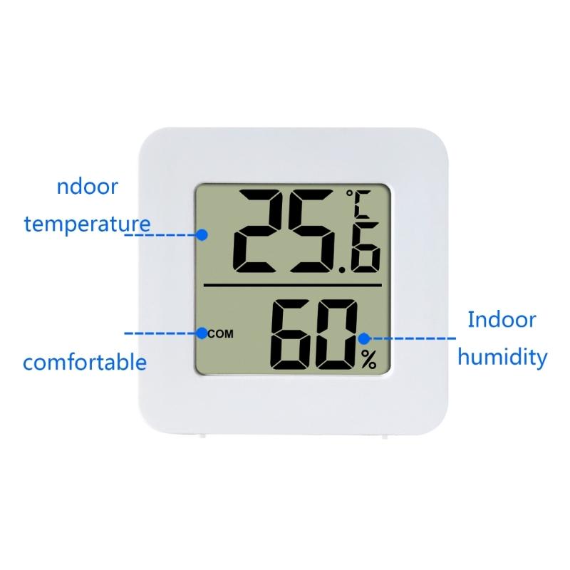 Temp Hygrometer Gauge Sensor Humidity Meter Indoor Thermometer Weather-Station