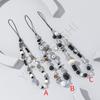 ins black multi-element acrylic beaded lanyard universal mobile phone case accessories mobile phone chain anti-lost spot