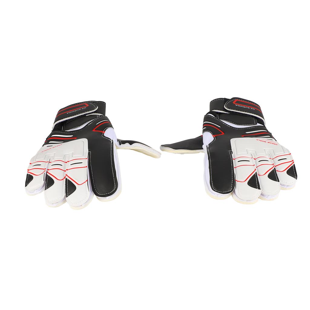 Adult Size 10 Black Goalkeeper Gloves Anti Slip Soccer Goalkeeper Gloves Football Training Match Gloves