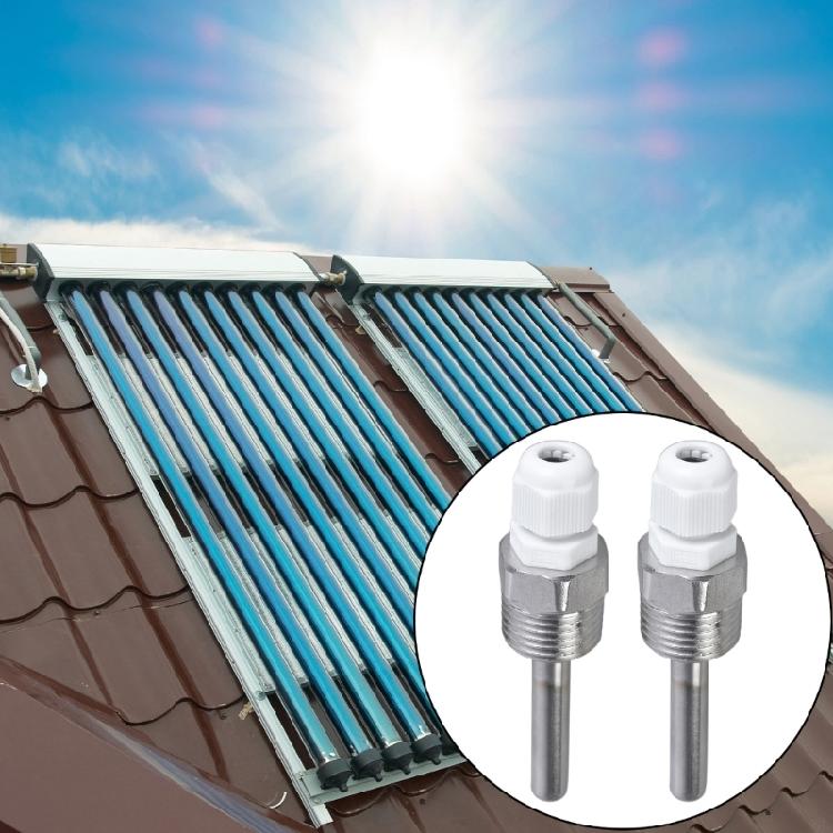 Pair Of Thermowell Sleeves 8x50mm In Stainless Steel Immersions Sleeves For Temperature Sensors Corrosion Resistant