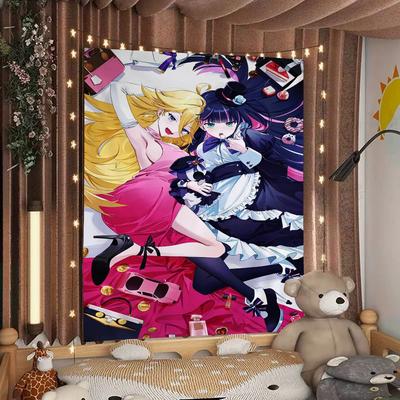 Anime Panty And Stocking With Garterbelt Colorful Tapestry Wall Hanging Bohemian Wall Tapestries Mandala Wall Hanging Sheets