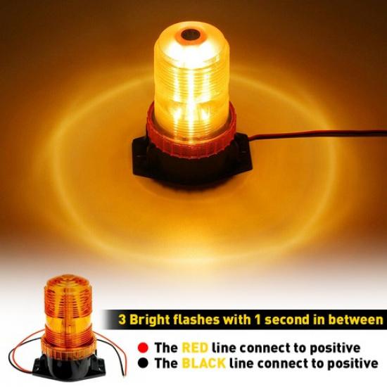 30 LED Amber Warning  Beacon Flashing strobe light Forklift Truck