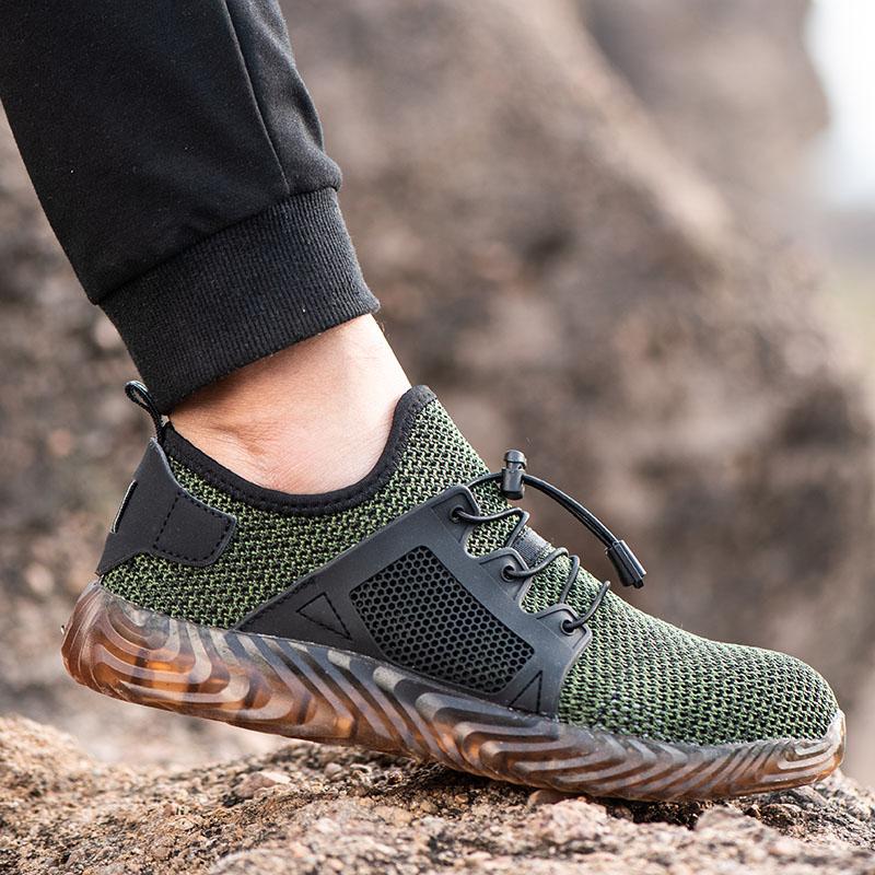Men Work Safety Shoes Anti-puncture Working Sneakers Male Indestructible Work Shoes Men Boots Lightweight Breathable Safety Boot