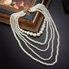 Women's Versatile and Fashionable Multi-layer Pearl Sweater Necklace