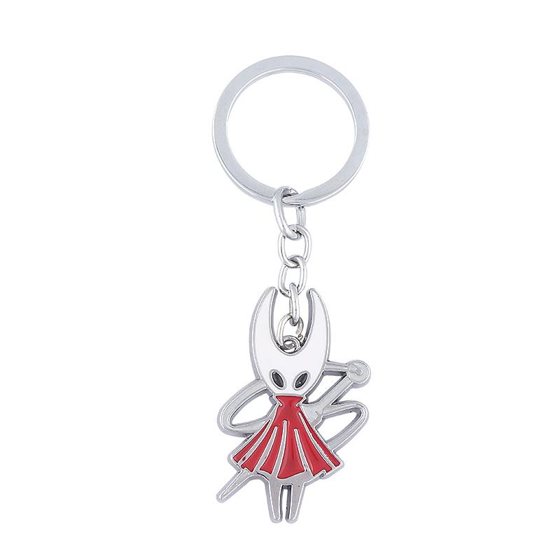 Hollow Knight Metall Charaktere Schlüsselanhänger Der Ritter Oktopus Grub Hornet Anhänger Schlüsselkette für Damen Herren Schlüsselhalter Schmuck