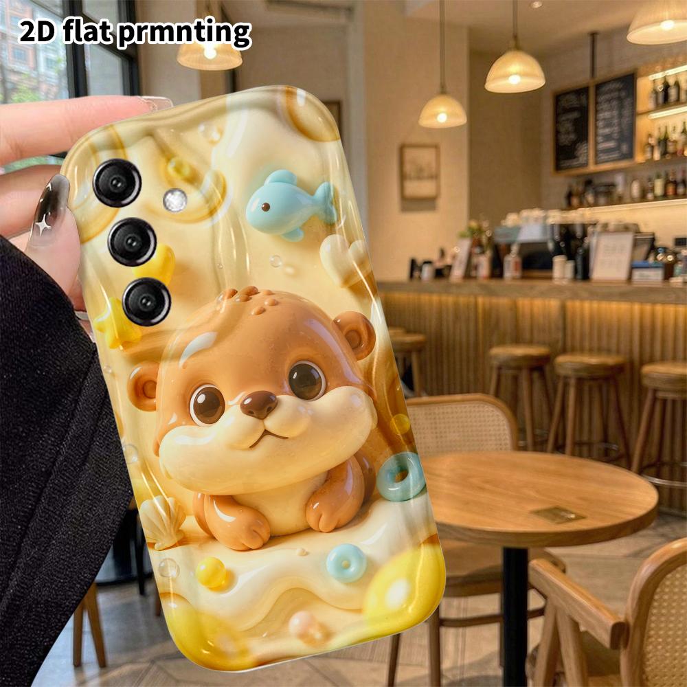 Phone case: 2D flat, suitable for Samsung Galaxy A34 A35 M05 M06 S20 S22 S21 FE Plus 5G protective case, gradient little panda, perfect holiday gift f