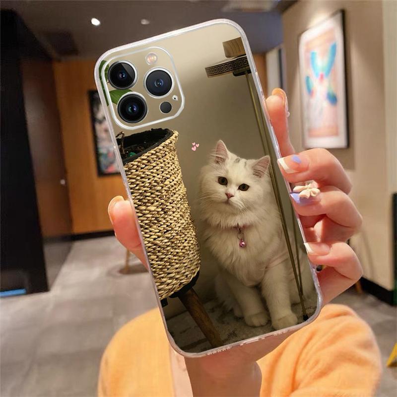 

Phone Case Carcasa Funda For iPhone 17 Pro Max Air 16 15 14 13 Pro Max 15 16 Pro 15Plus Cute Cat Case iphone 16Pro