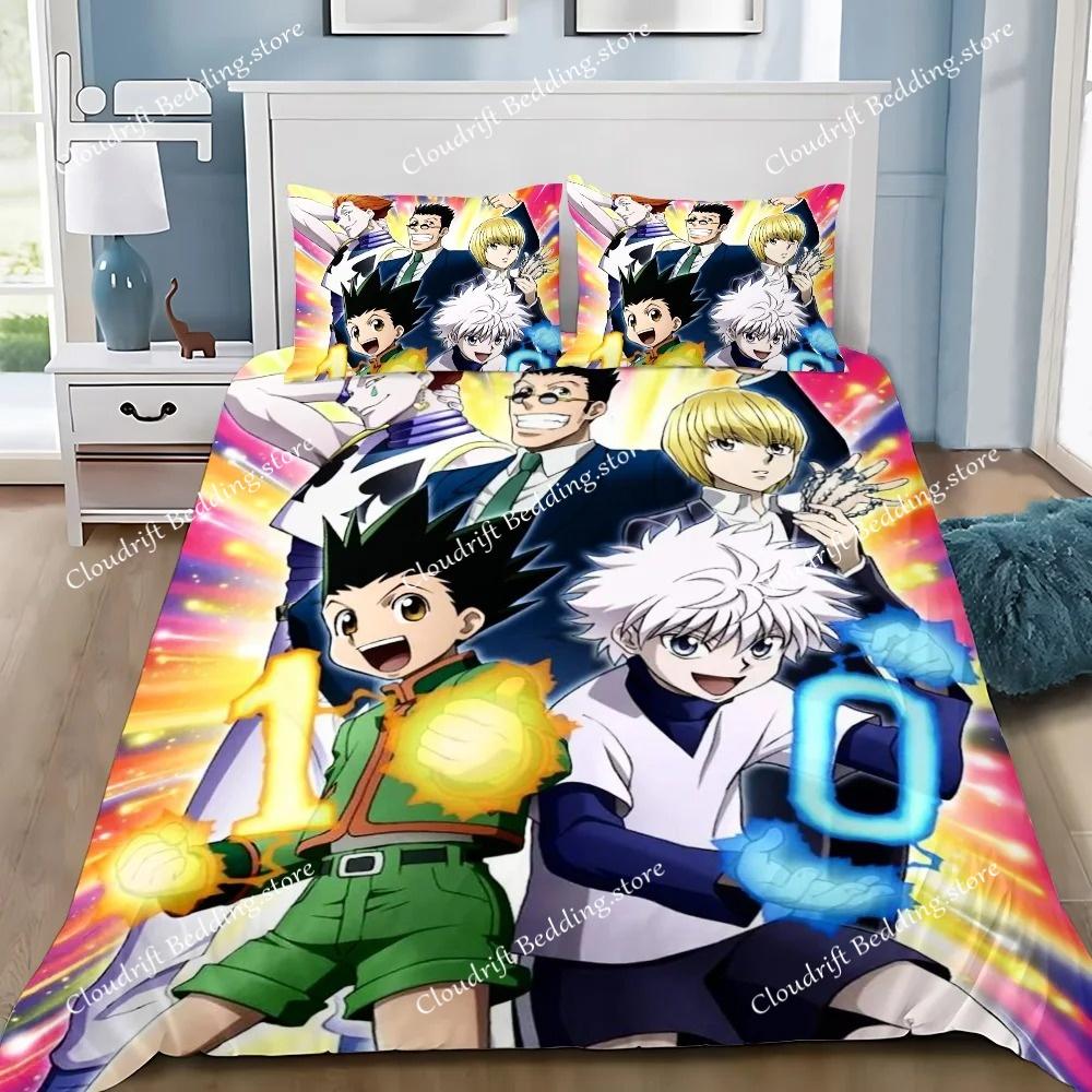 Cartoon Hunter X Hunter Duvet Cover Pillowcase Bedding Set Adult Boy Girl Bedroom Decoration Children Single Double Large Size