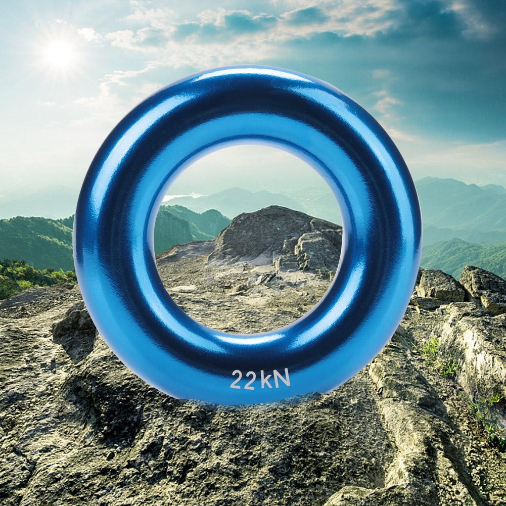 Anello di calata rotondo in alluminio Climb Tensione perfetta Lega di alluminio Anello O(blu)