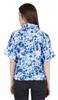 Moomaya Damen Bedrucktes Oberteil Kragenhals Knopfleiste Kurzarm Tunika