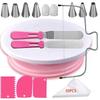 255-Piece Cookie and Cake Piping Set: Turntable, Baking Tools, Bags, and Scraper