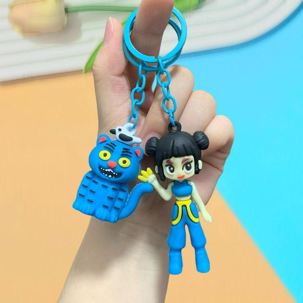 Doll Car Keychain Bag Pendant PVC Soft Rubber Tide Play Small Gift