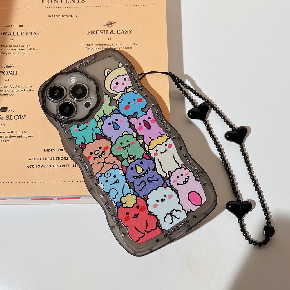 Funny Little Animal 15 Suitable for Iphone13promax Apple 12 Mobile Phone Case 11 Black Xr Cartoon 14 Chain