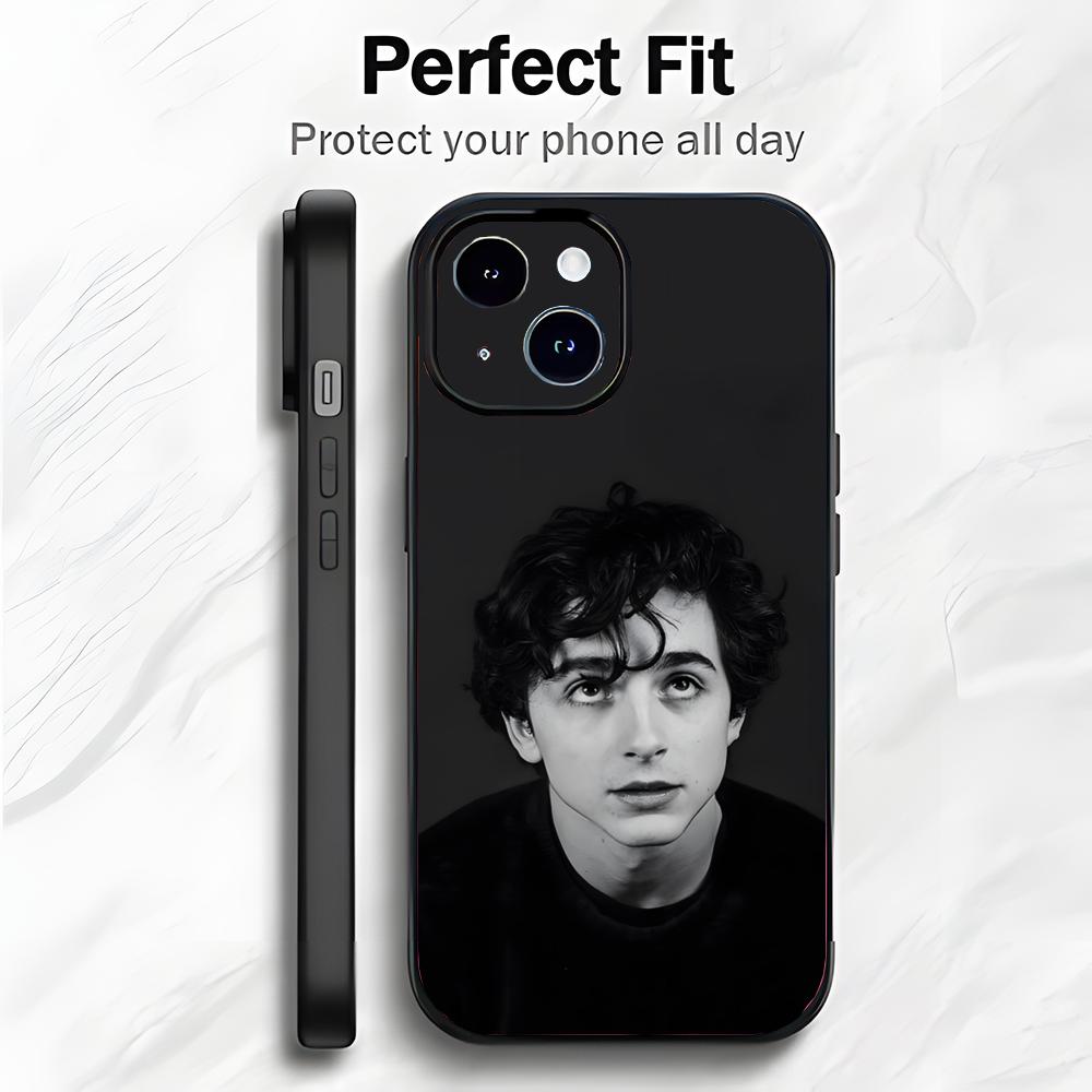 Snygg Hollywood-skådespelare T-Timothy Chalamet Fodral till mobiltelefon Fodral till mobiltelefon Mjuk förpackning Lättvikt För iPhone17 16 15 14 13ProMax