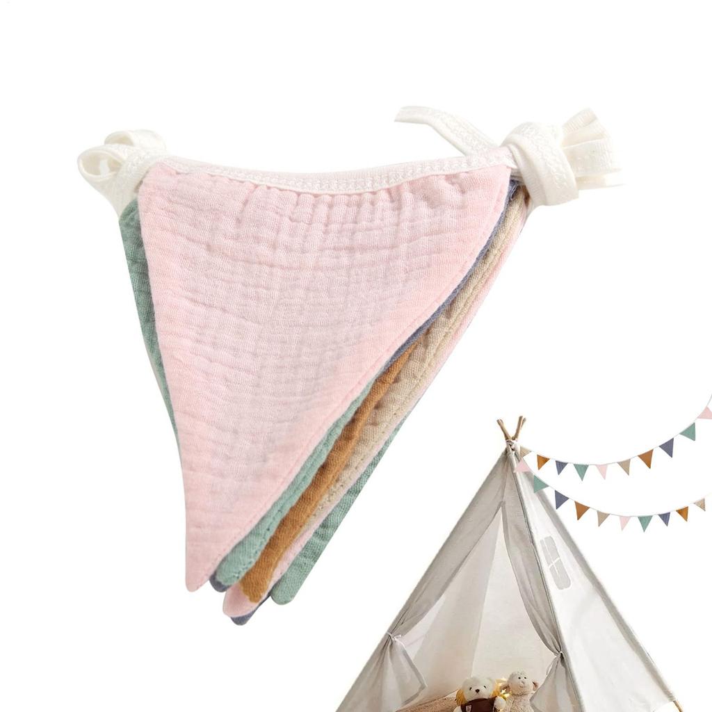 Children Bunting Triangle Pennant Colorful Flags Party Decor Banner Home Baby Shower Carnival Garland Washable