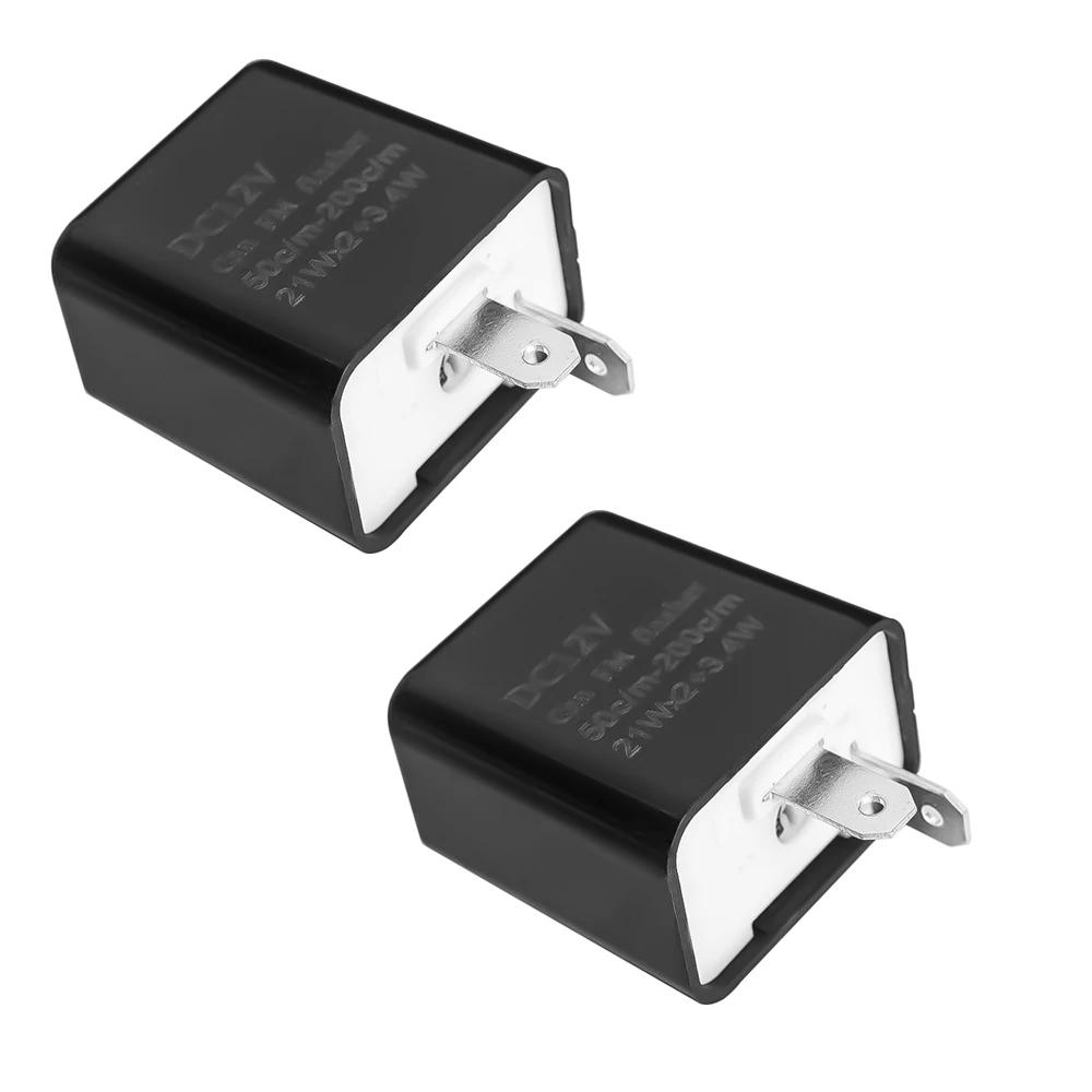 Releu intermitent LED cu 2 pini Intermitent pentru modificarea motocicletei 12V Autoturisme Motociclete cu frecvență reglabilă Semnale de viraj Relee indicatoare