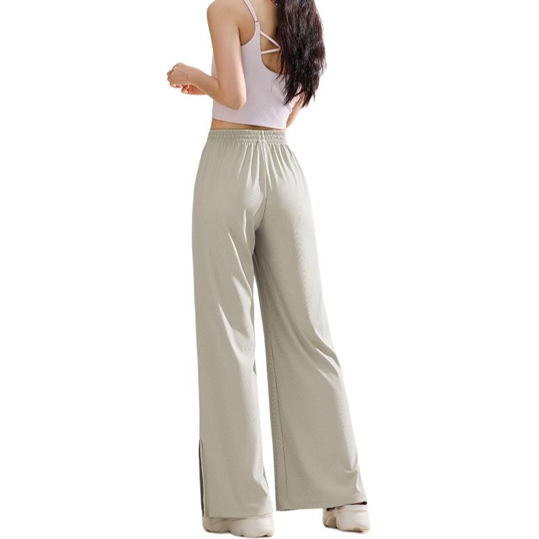 Anta Einfache Mid-Waist Sporthose mit Kordelzug, atmungsaktiv, vielseitig, mit weitem Bein, Damen Hosen Galaxy-Grau 962527303-5