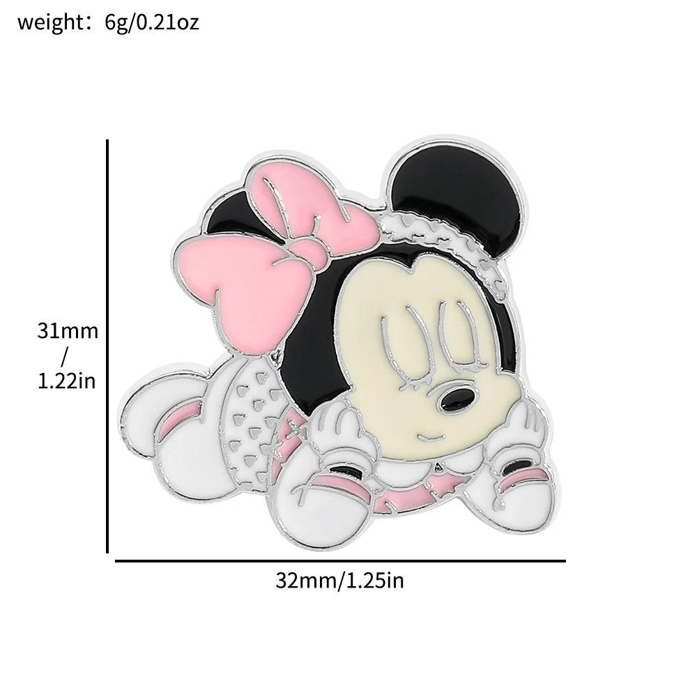 Disney Anime Cartoon Figure Brooch Snow White Mickey Minnie Enamel Badge for Backpack Clothing Lapel Pins Accessories Gifts