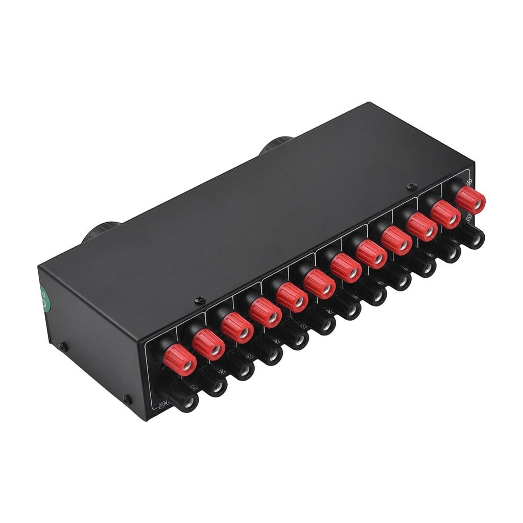 AMP Speaker Selector 300W Powered Speaker Splitter for Home Audio OUT Switcher Selector Plug and Stereo Sound Quality Switch, 1-Channel Systems, 3/3