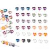 20 sztuk 8*8mm Love Heart kryształowe koraliki platerowane kolorowe szklane luźne koraliki do dekoracji biżuterii dokonywanie naszyjnik DIY bransoletka kolczyk