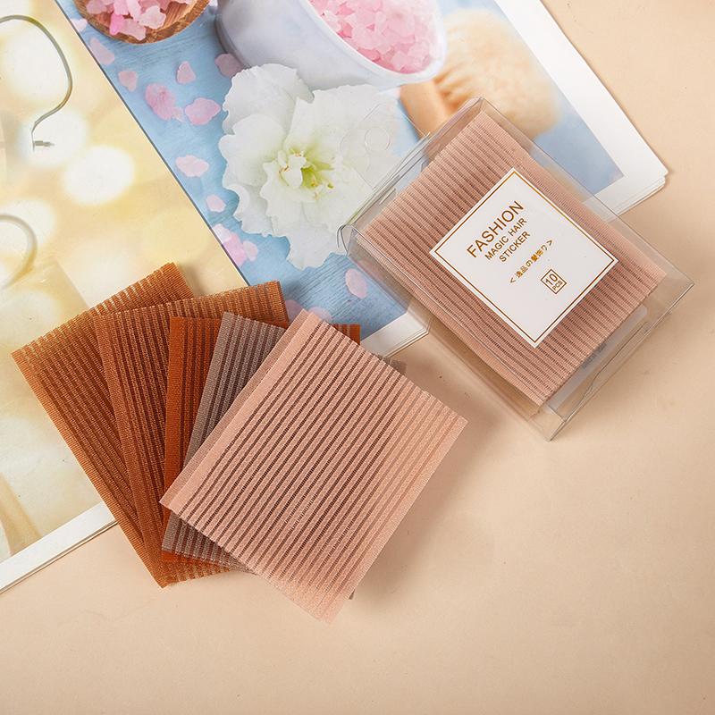 10Pcs Novel Front Hair Fringe  Stabilizer Makeup Sticker Pad Patch Pastel Clip Bangs Magic Tape Fringe Girls Gifts