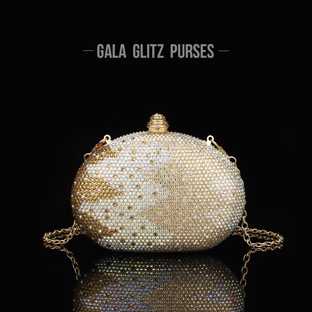 Abendkupplung: Strass-Kristall-Partytasche für Hochzeiten & Veranstaltungen