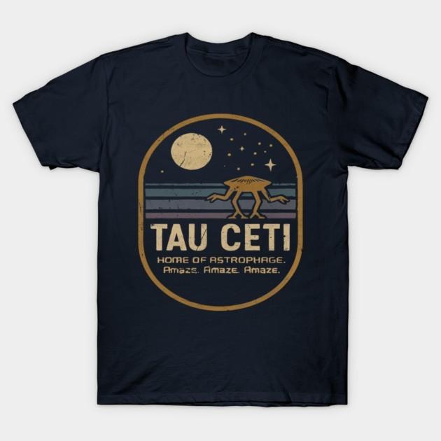 Tau Ceti Space T Shirt Retro Sci Fi Alien Planet Graphic Tee, Unisex Tshirt S