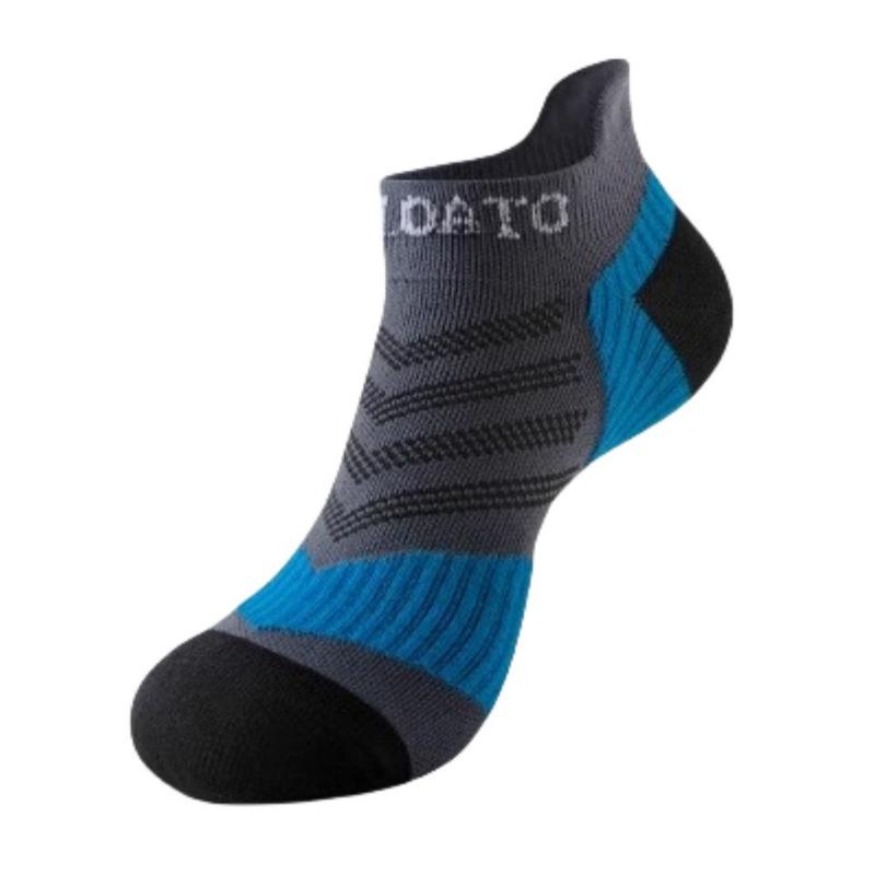 

Профессиональные спортивные носки, мужские короткие носки, летние из чистого хлопка, анти-запах, для бега, марафона, бадминтона, носки-следки 1 pair серый/синий