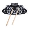 9 Pads Electronic Drum Set Rechargeable Built in Speaker Portable Foldable Electronic Practice Drum with Headphone Jack