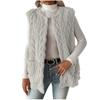 Women's Double-sided Fleece Sleeveless Cardigan Vest With Pockets Casual Loose Open Front Outfit  For European American Hot Sale