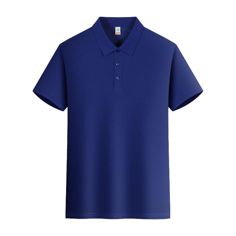 Solid Color High-End Polo Shirt Short-Sleeved T-shirt Printing Men and Women Lapel Clothes