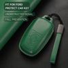 Leather Car Key Cover Case Protection Shell Keychain For Ford Fiesta Focus Fusion Mustang F-150 Mondeo Ecosport Kuga Edge Escape