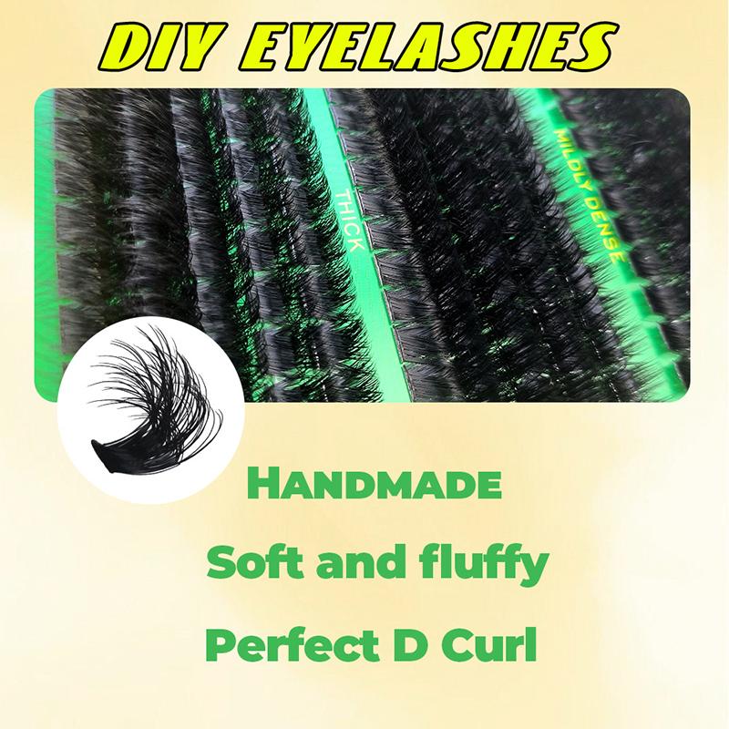 Cluster Lashes Kit Individual Lashes Volume Mixed Tray 3D Faux Mink Lashes Wispy Eyelash Extension Diy Makeup False Eyelashes