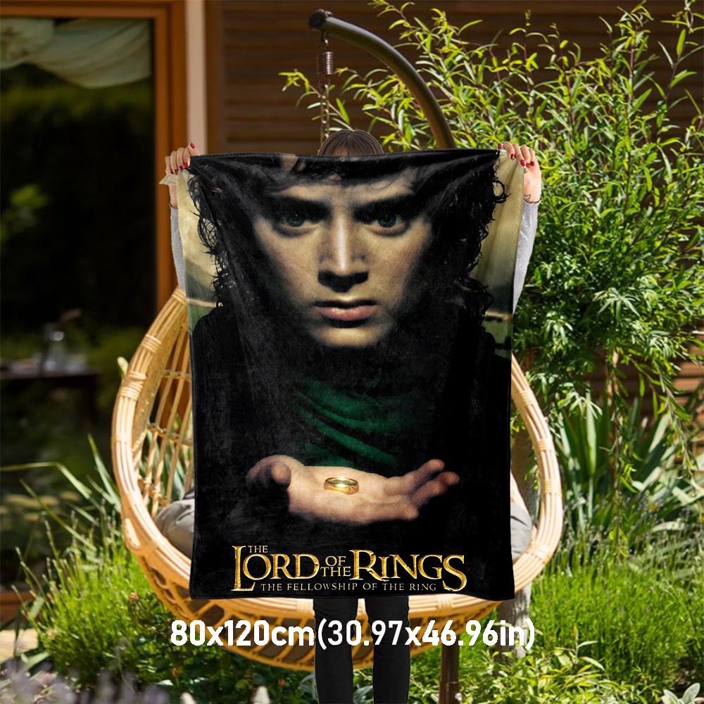 1pc Fellowship of the Ring, Lord of the Rings  - Throw Blanket, Soft, Flannel Blankets, Living Room,  All Seasons Use-1021067