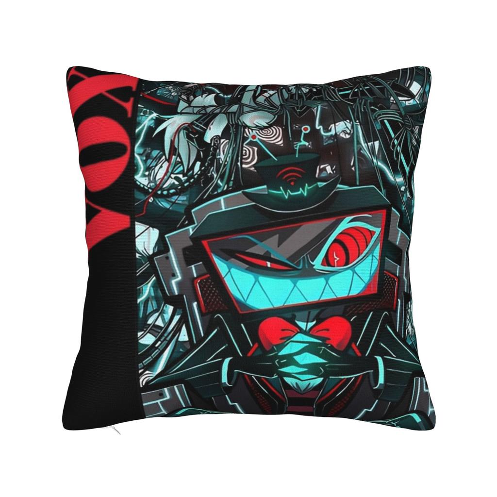 Pillow Case Hazbins Hotels Alastor The Radio Demon Soft Pillow Cover For Sofa Bedroom Home Decor Funny Pillowcases