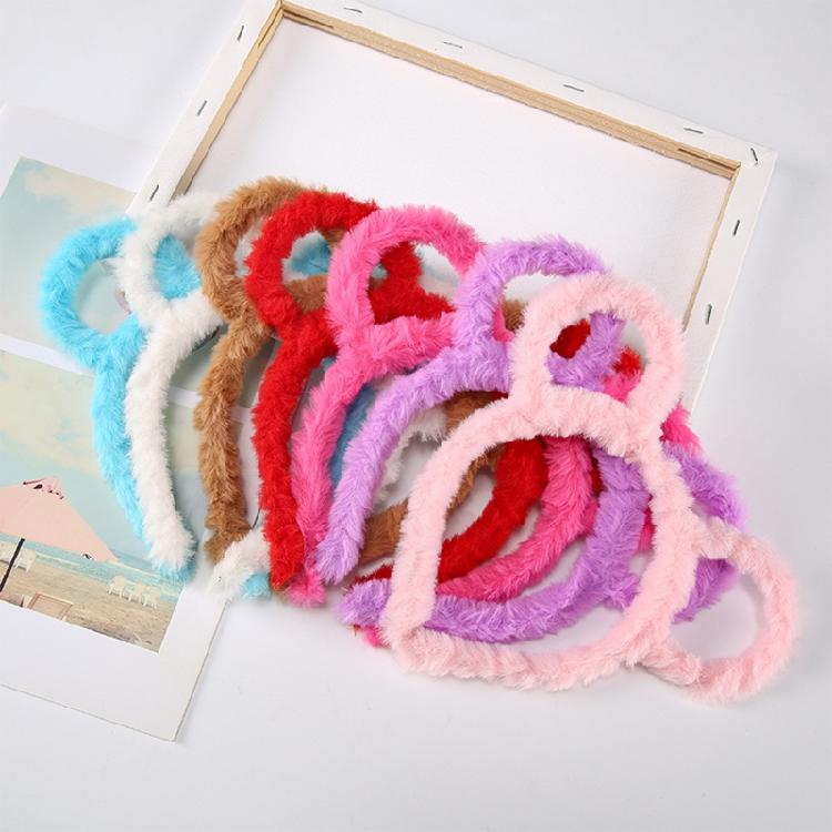 Bear Ear Shape Hair Hoop Bear Ear Plush Headband for Women Halloween Party Cosplay Adding a Funny Touch