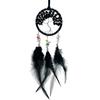 Crystal Wind Chime Dream Catcher Hand Knitting Feather Car Pendant Windbell Hanging Ornaments Window Curtain Pendant Home Decor
