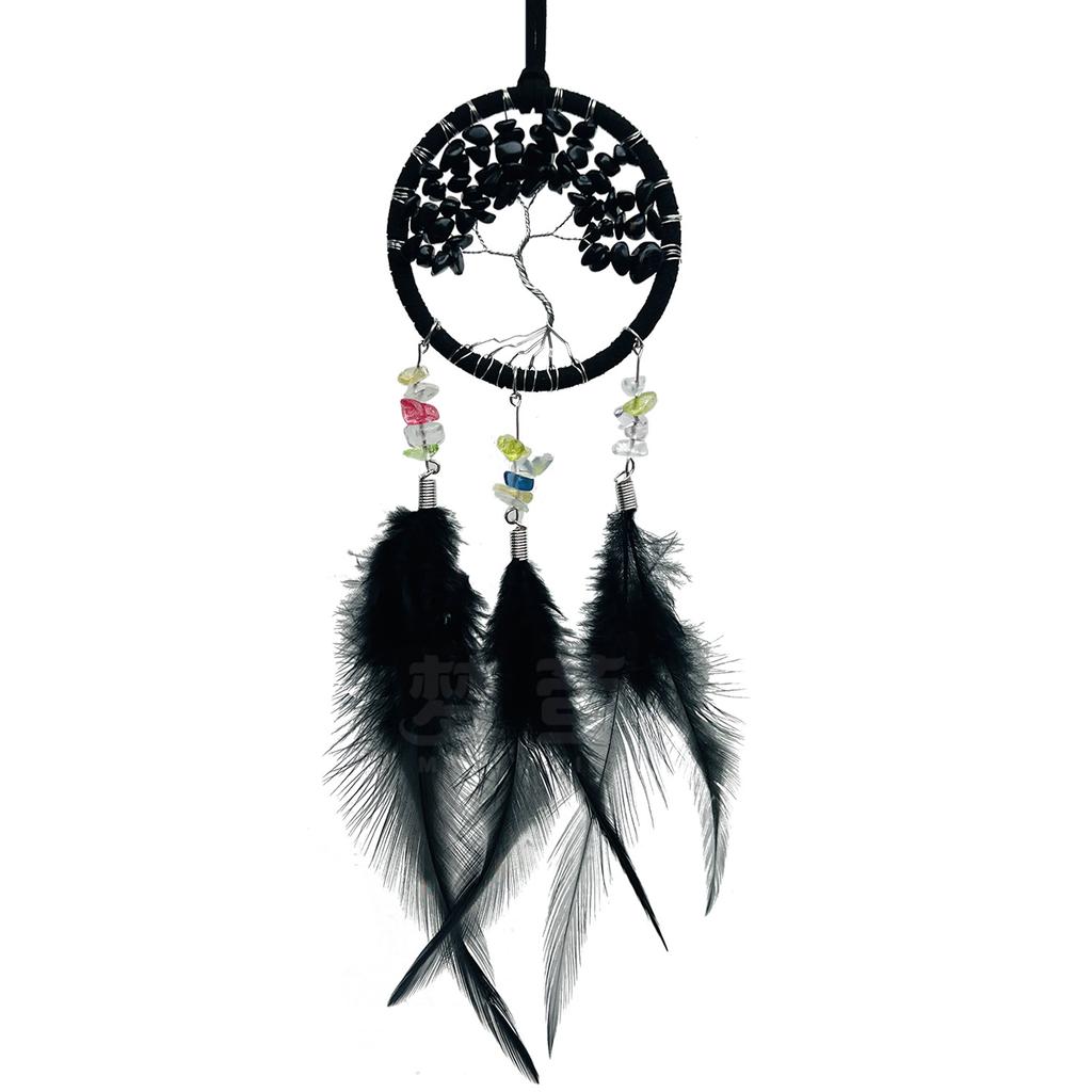 Crystal Wind Chime Dream Catcher Hand Knitting Feather Car Pendant Windbell Hanging Ornaments Window Curtain Pendant Home Decor